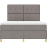  Postelja s vzmetnico in LED osvetlitvijo Taupe 140x200 cm Tkanina, (22067223) | Shoptok.si