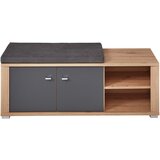 XORA garderobna klop barve grafita, hrast artisan | Shoptok.si