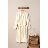 Foutastic Kremno bel kopalni plašč iz muslina velikosti L/XL Kimono – u