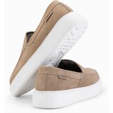 Ombre Men's slip on half shoes on thick sole - light brown | Shoptok.si
