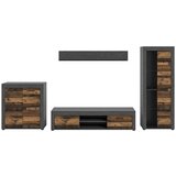 MID.YOU Dnevni Regal Jam, Rjava, 4-Delni | Shoptok.si