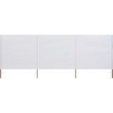  Vjetrobran s 3 panela od tkanine 400 x 160 cm pješčano bijeli | shoptok.hr