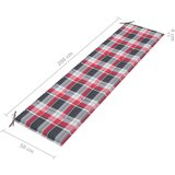  Jastuk za vrtnu klupu crveni karirani 200x50x3cm tkanina Oxford | shoptok.hr