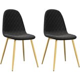 Maison Chic Jedilni stoli - Vzorci stoli 2 kosa črn žamet A230, (22032555) | Shoptok.si