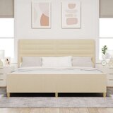  Krem Tkaninski Posteljni Okvir 200x200 cm, (22049709) | Shoptok.si