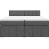  Krevet s oprugama i madracem tamnosivi 200 x 200 cm od tkanine | shoptok.hr