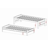  Drveni dječji krevet Aron s ladicom - bijeli - 200x90 cm - Madrac PE pjena 8 cm-spužvasti madrac | shoptok.hr