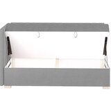 Ghado Sivi kutni dječji krevet s prostorom za odlaganje s madracem 90x200 cm Snugi - | shoptok.hr