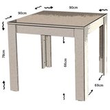 Hanah home Single 90 - Caucasian, Oak Oak Dining Table | ePonuda.com