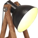 3 Stoječe svetilke 3 kosi črne E27 trden mangov les | Shoptok.si