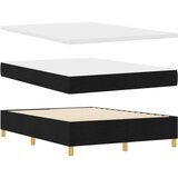 Box Vzmetnica z vzmetnico in klopjo črna 140x200 cm tkanina, (22083291) | Shoptok.si
