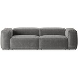Cosmopolitan Design Svetlo siva sedežna garnitura iz rebrastega žameta 264 cm Bergano – | Shoptok.si