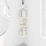  Ležeča polica s polico 4 pcs Bela 18 x 18 x 2 cm, (5000307105) | Shoptok.si