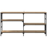  Konzolna stolica s policom Umjetnički hrast 150 x 29 x 76,5 cm | shoptok.hr