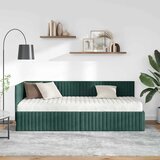 Kutni krevetni okvir s madracem 2 pcs Zelena Baršun | shoptok.hr