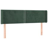 vidaXL Vzglavje z ušesi temno zeleno 147x16x78/88 cm žamet, (20933764) | Shoptok.si