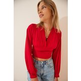 Happiness İstanbul Blouse - Red - Regular fit Cene