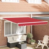 vidaXL Ročna Zložljiva Tenda Rdeča 350x250 cm | Shoptok.si