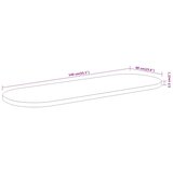 Stolna ploča 140x60x2,5 cm ovalna od masivnog drva bagrema | shoptok.hr