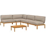  Set sofe s jastukom 5 pcs Sivo-smeđa Čvrsto drvo akacije | shoptok.hr