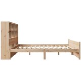 vidaXL Knjižna postelja brez vzmetnice 150x200 cm trdna borovina | Shoptok.si