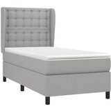  Kreveta s oprugama i madrac svjetlosivi 90x200cm tkanina | shoptok.hr