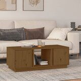 The Living Store Klubska mizica medeno rjava 110x50x40 cm trdna borovina - Klubska Mizica, (21574025) | Shoptok.si