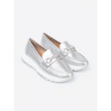 Shelvt Silver loafers with a decorative gold element | shoptok.hr