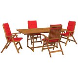  Set za blagovanje u vrtu od 5 dijelova Prirodna | shoptok.hr