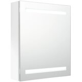  LED kupaonski ormarić s ogledalom sjajni bijeli 50 x 14 x 60 cm | shoptok.hr