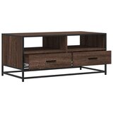  Stolić za kavu smeđa boja hrasta 100x50x45 cm od drva i metala | Eponuda.com