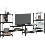 TV ormarić crni 206,5 x 28,5 x 95 cm od konstruiranog drva | Eponuda.com
