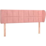  Vzglavje z ušesi roza 147x23x78/88 cm žamet, (20932489) | Shoptok.si