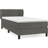 Maison Chic Box spring postelja - Vzmetna postelja z vzmetnico temno siv 90x190 cm žamet SL7807, (21900987) Cene