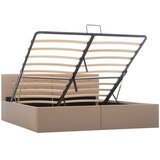  Hidraulični okvir za krevet od umjetne kože boja kave 160x200 cm | Eponuda.com