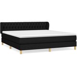  Krevet s oprugama i madracem crni 180x200 cm od tkanine | shoptok.hr
