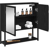  Ogledalo ormar Crni hrast 60 x 16 x 60 cm Konstruirano drvo | shoptok.hr