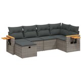 Maison Chic Seti vrtnega pohištva - Vrtna garnitura - Vrtni pohištvo set 6-delna z blazinami siv poli ratan, (21808152) | Shoptok.si
