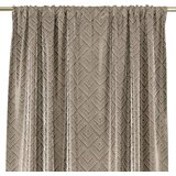 AmeliaHome Curtain CASPE color beige printed style glamor tape blackout suede shine 140x250 | shoptok.hr