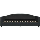  Dnevni krevet crni 100 x 200 cm od tkanine | shoptok.hr
