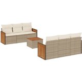 Maison Chic Seti vrtnega pohištva - Vrtna garnitura - Vrtni pohištvo set 7-delna z blazinami bež poli ratan, (21805163) | Shoptok.si
