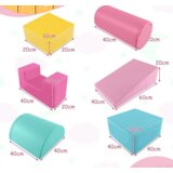  Pjenasti gradnici, poligon, mekane igrače (6 komada) - tamno i svijetlo ružičasta, žuta, tirkizna | shoptok.hr