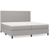  S oprugama i madracem svjetlosivi 200 x 200cm od tkanine | shoptok.hr