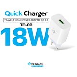 Teracell Kucni punjac Evolution TC-09 QC3.0 18W sa Type c kablom beli CE | ePonuda.com