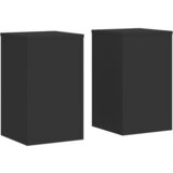 Furnova Stojalo za rastline 2 kosa črno 30x30x50 cm inženirski les, (21920893) | Shoptok.si