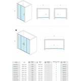 Copen klizna vrata concept opal 160x195cm staklo 6mm providno (C-02-P160) | Eponuda.com