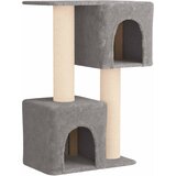 vidaXL Mačje drvo s sisalnim postoljima za grebanje Svjetlosiva 114 cm - Svjetlosiva Cijene