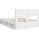  Krevetna konstrukcija s pohranom i uzglavljem Bijela 120 x 190 cm | Shoptok.si