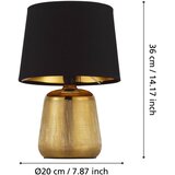Eglo Manalba 1 stona lampa/1, e14, crna/zlatna/keramika/tkanina | Eponuda.com