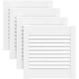  Vrata za ormarić rešetkasta 4 kom bijela 39,5x39,4 cm borovina | shoptok.hr